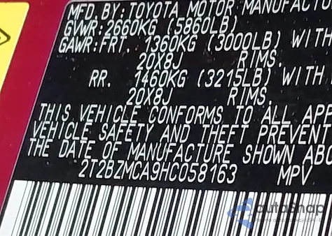 2017 Lexus Rx 350 from USA, damaged, VIN 2T2BZMCA9HC058163